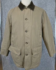 Eddie Bauer Barn Chore Jacket Men M Canvas Brown Quilted Lined Work Ware Vintage