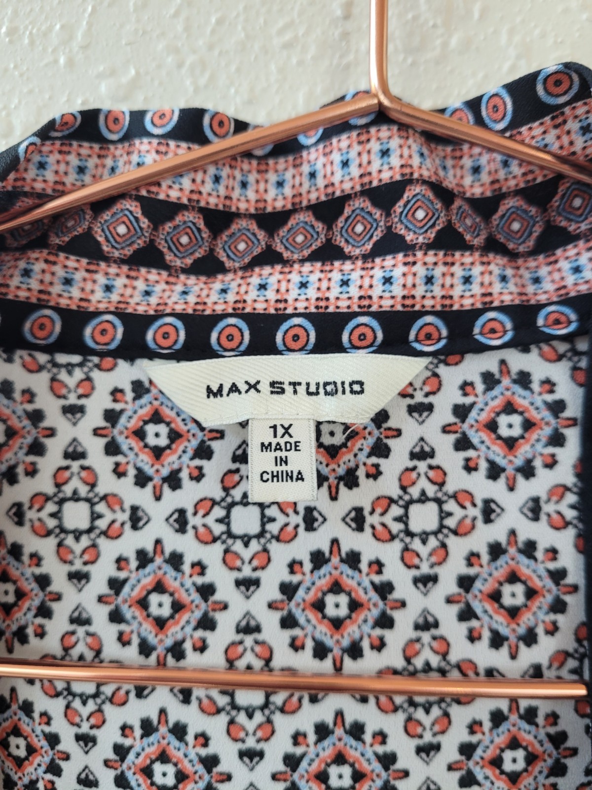 Pre-Owned MAX STUDIO 1X Patterned Open Front 3/4 … - image 6