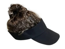 This ain't your granpa's ponytail! The Billy-Bob Man Bun Visor is a realistic lo