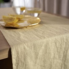 Linen Table Runner 60 inches Long - 100% Pure Linen Flax - Stonewashed Europe...