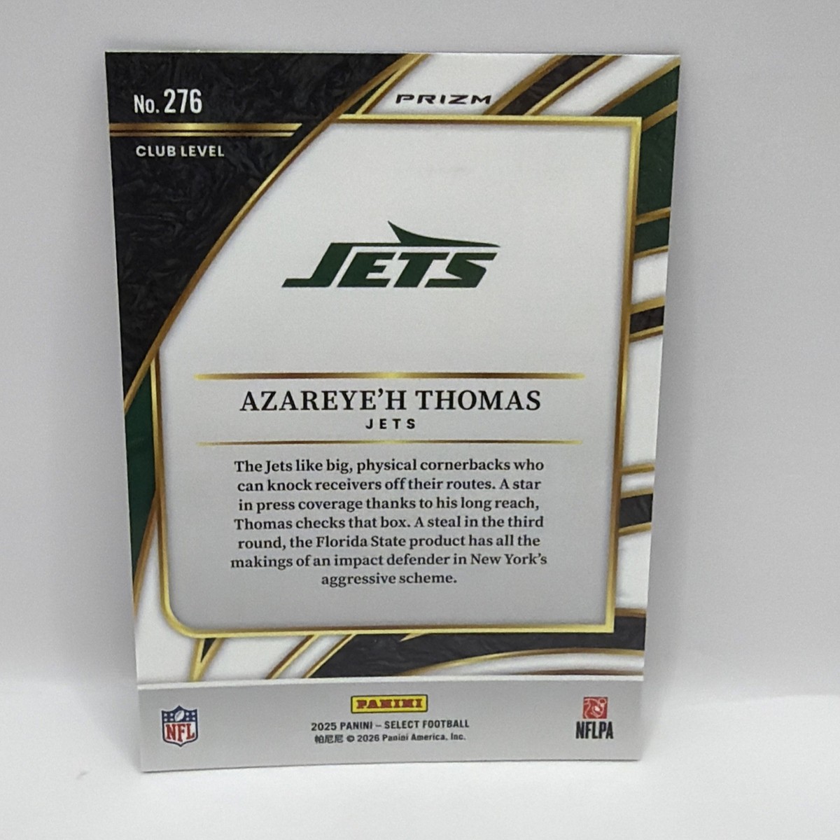 2025 Panini Select - Club Level Azareye'h Thomas #276 Silver Prizm