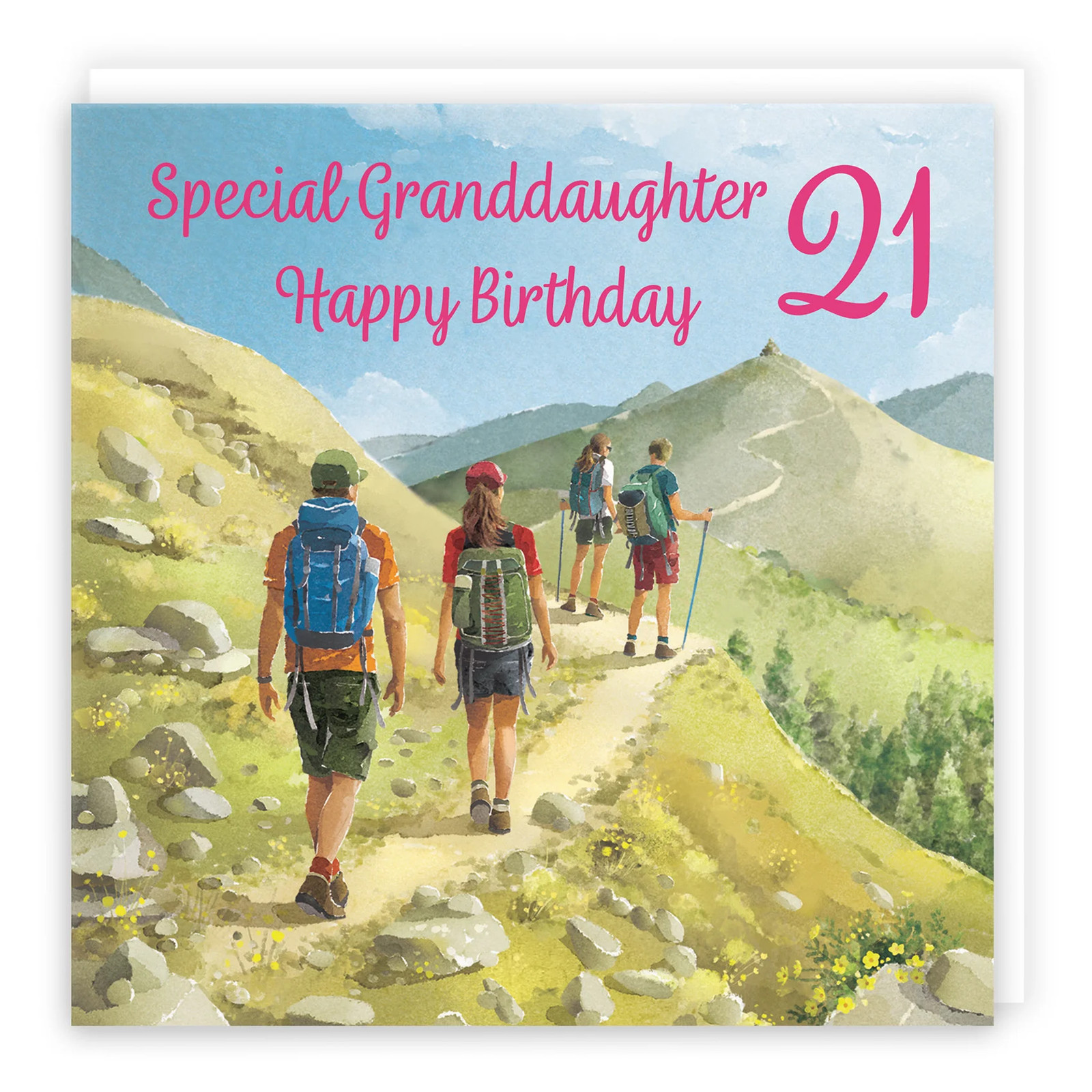 21st Granddaughter Walking Birthday Card Milo's Gallery