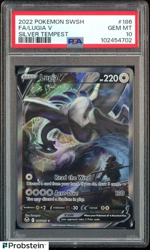 2022 Pokemon SWSH Silver Tempest #186 FA Lugia V PSA 10 GEM MINT