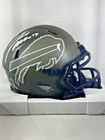 Josh Allen Salute To Service Signed Mini Helmet Beckett Witness