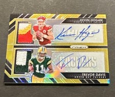 2016 PRIZM KEVIN HOGAN & TREVOR DAVIS DUAL RPA GOLD PRIZM PATCH AUTO RC # 07/10!