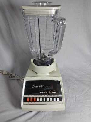 Oster Osterizer Galaxie Cycle Blend 10 Speed Blender Vintage Beige White