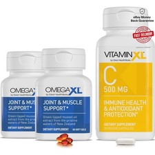 Natural Joint Muscle Support Supplement with Omega-3 - 60 Softgels, 2 Pack