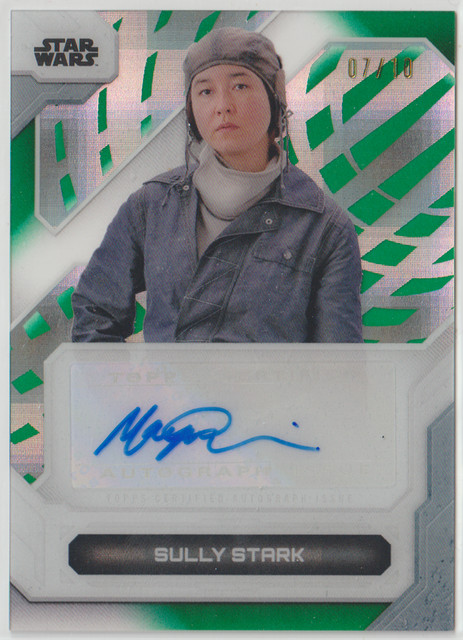 2024 TOPPS STAR WARS HIGH-TEK MAYA ERSKINE SULLY STARK AUTOGRAPH GREEN 07/10 SSP