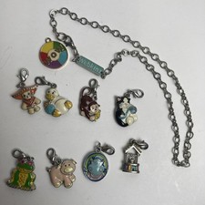 Vintage Webkinz Charm Necklace Wheel of WOW Chihuahua Cat 9 Charms