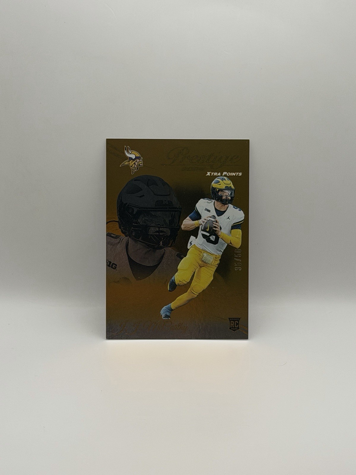 2024 Panini Prestige Rookies J.J. McCarthy #311 Xtra Points Orange /50 (RC)
