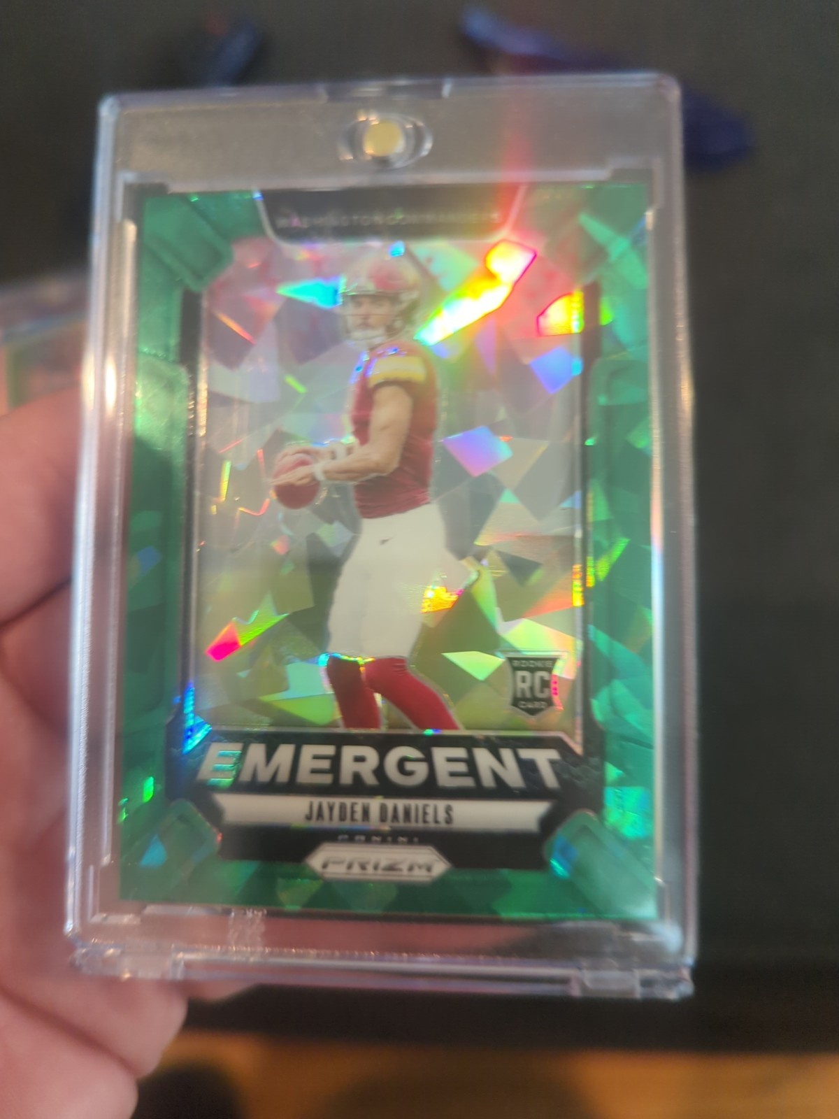 2024 Panini Prizm - Emergent Jayden Daniels #2 Green Ice Prizm (RC)