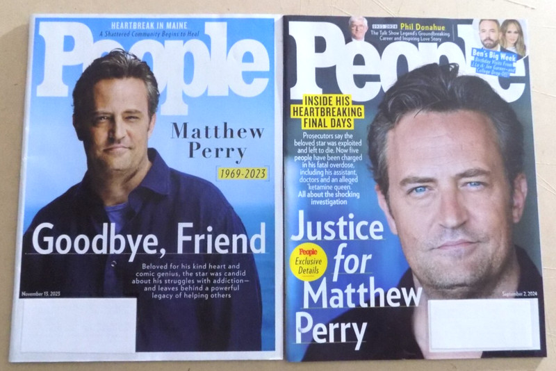 MATTHEW PERRY:  GOODBYE, FRIEND & JUSTICE FOR MATTHEW PERRY - 2 PEOPLE MAGAZINES