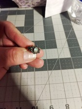 Vintage 825 Sterling Silver Abalone Mother Of Pearl Ladies Ring