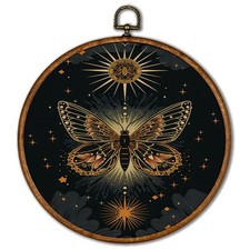 Butterfly Wall Decor Art - Vintage Dark Moody Insect Wall Art Canvas Frame