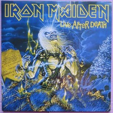 IRON MAIDEN - LIVE AFTER DEATH - UK LP BOOKLET & INNER INSIDE  1985 EX+/EX+