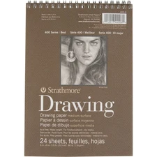 Strathmore Medium Drawing Spiral Paper Pad 6"X8"-24 Sheets