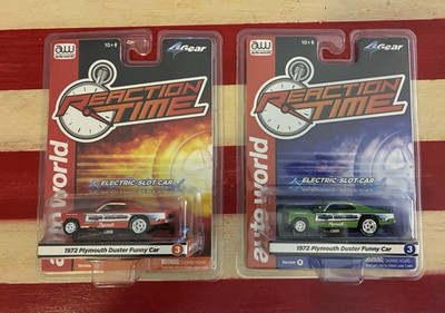 Auto World 4Gear 1972 Plymouth Duster High Octane FC Combo 1:64 Scale Slot Car