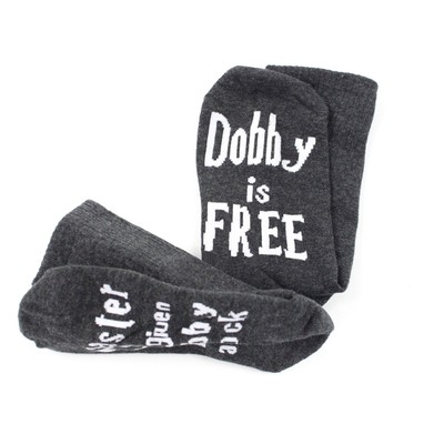 1 Pair Novelty Socks Master Has Given Dobby A Sock Dobby Is Free Funny Crew BAK