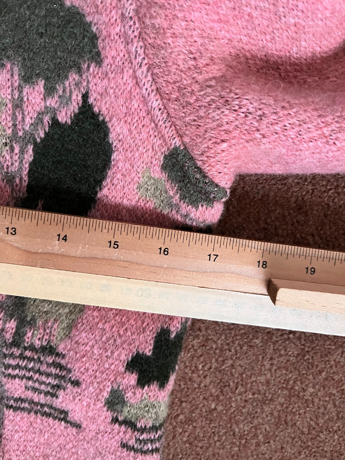 Vintage Dolomiten Pink Green Wool Womens Shacket Size XS-S/6-8 image 9