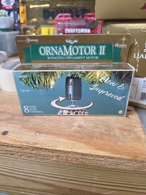 3-Piece ORNAMOTOR II Rotating Ornament MOTOR 8x More Powerful Christmas NEW