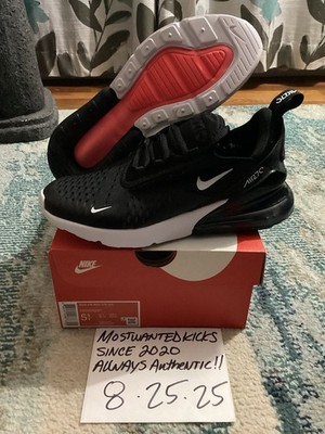 DS 2022 Nike Air Max 270 Black & White GS Sz 5.5Y/Women s Sz 7