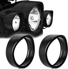4.5" Motorcycle Fog Light Visor Trim Ring Passing Lamp Frenched Rings Auxiliary