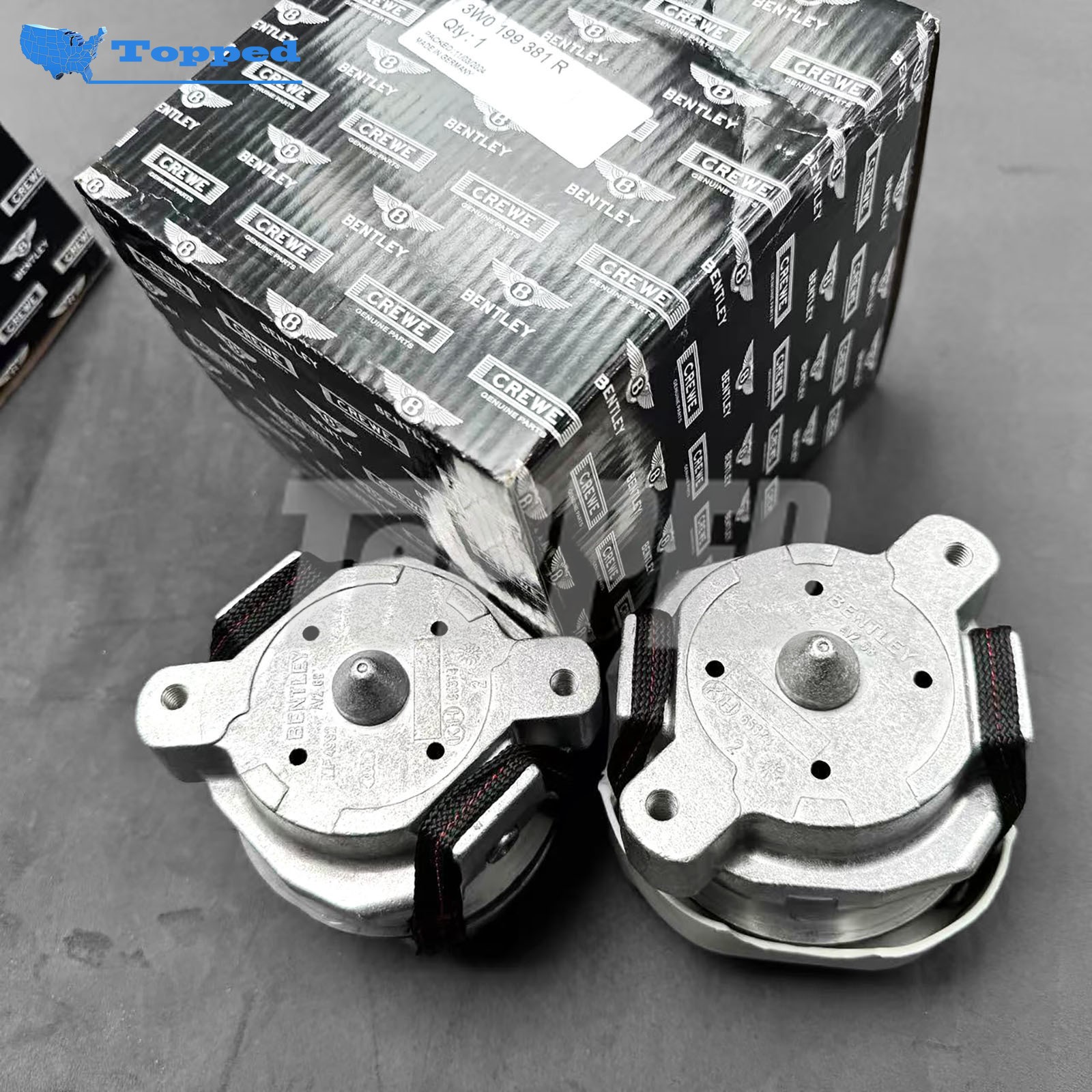 2Pcs Engine Mounts 3W0199381R for Bentley Continental GT GTC Flying Spur 07-22
