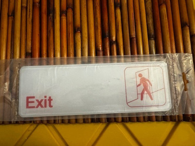 Thunder Group PLIS9307RD 9'' X 3'' ''Exit'' Informational Symbol Sign