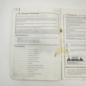 SEGA Saturn Model 2 Console Authentic Instruction Manual Fair Condition READ!