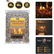 Laine de roche pour bûches de gaz - 6 oz | Effet braises brillantes pour cheminée à gaz et g...