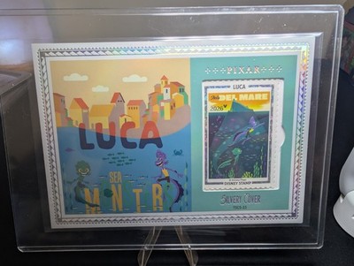 Luca - 2026 VanCard's Disney Pixar Time's Mail Silvery Cover Envelope Card Rare!