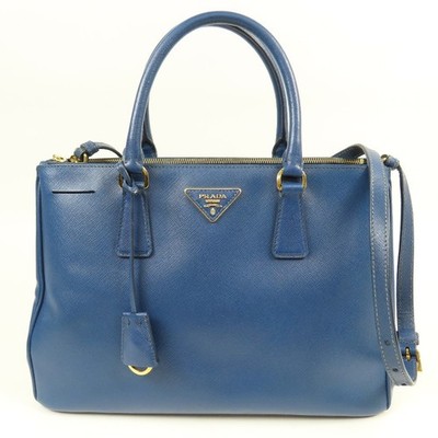 PRADA  Galleria Triangle Logo 2WAY Shoulder Bag Handbag Safiano leather 101692