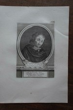 PORTRAIT PAUL SCARRON ORIGINAL 18TH CENTURY ENGRAVING,