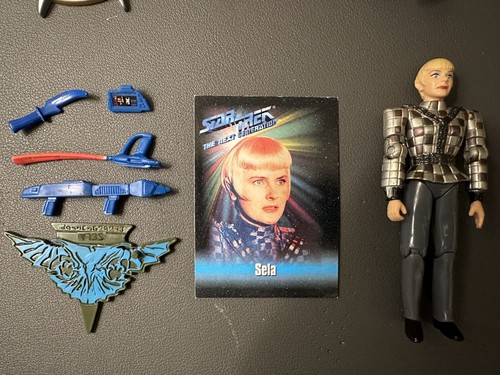Vintage Set of 4 Playmates 1992 Star Trek Action Figures Worf Sela McCoy Locutus - Picture 3 of 5