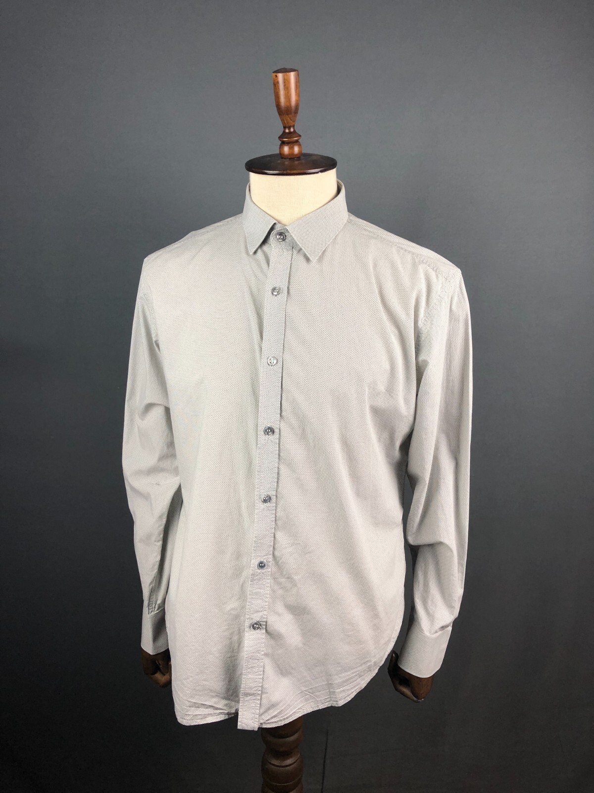 Camicia Yves Saint Laurent cotone grigio uomo taglia 42 fantasia