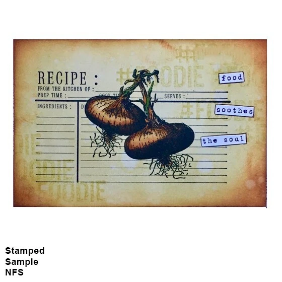 NEW Rubber Stamp, Recipe Card,3x5,Food,Cook,Eat,Kitchen,Postcard,Post Card,Drink - Изображение 3 из 3