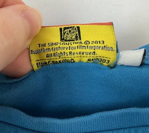 The Simpsons Bart Simpson T-Shirt Size 146/152 Youth Size 14 Bart And Homer 2013 - Picture 9 of 11