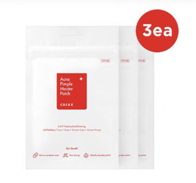 3-pack COSRX Acne Pimple Master Patch, 3x 24 Patches, Ships FAST from the U.S.!