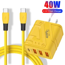 40W PD+USB Fast Charger Adapter & Cable For T-Mobile REVVL 6 Pro 6X V+ 5G 4+