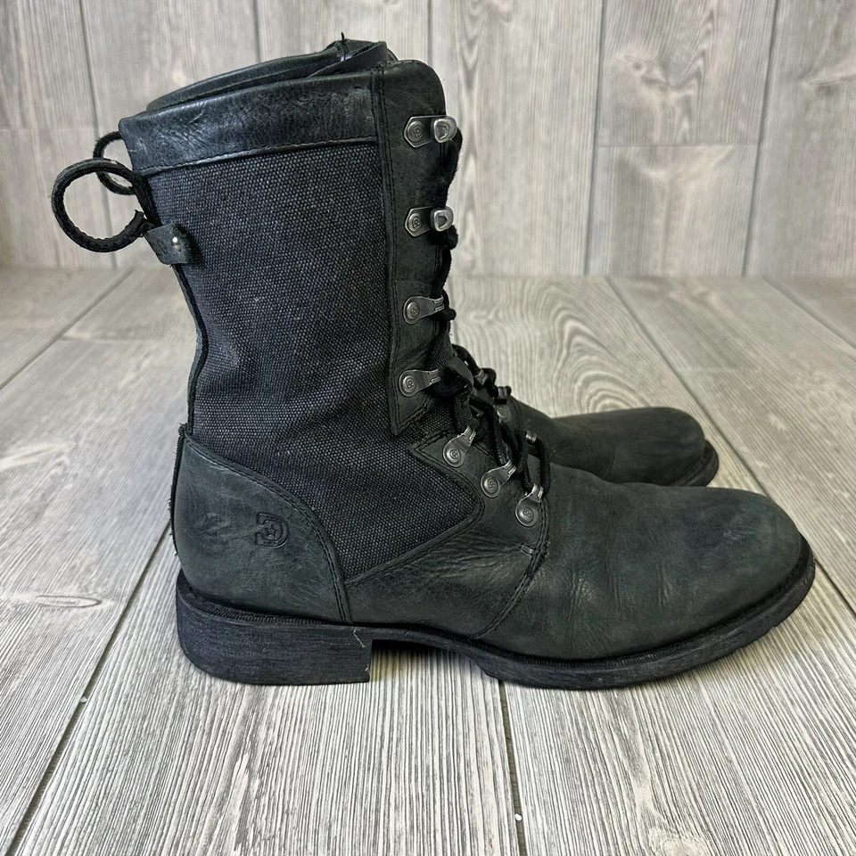 Botas Durango para mujer talla 10 pizarra estilo motociclista zapatos de cuero de lona con cordones Foto 3 de 4