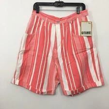 NWT Vintage Gitano Striped Denim Jean Shorts Womens SIZE 14  deadstock