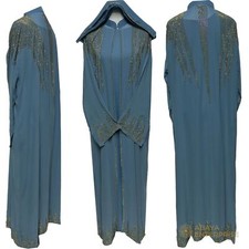 Modest Women Abaya Farasha Jalabiya Arab Dress With Stone Works