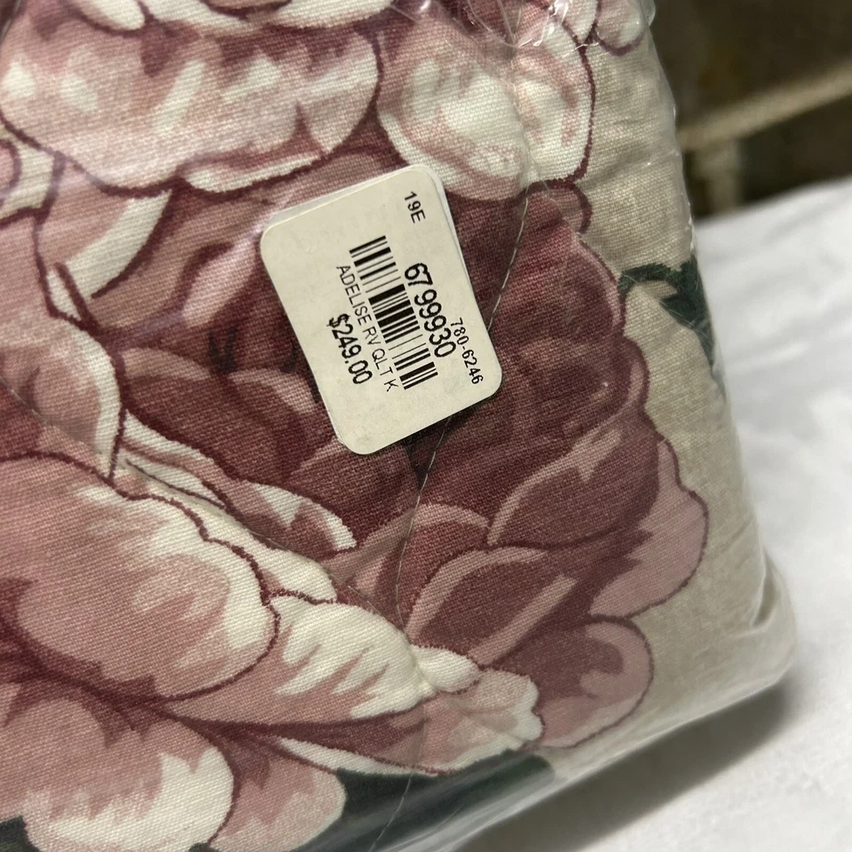 Edredón Pottery Barn Adelise Floral Algodón Lino King/Cali País Francés NUEVO Foto 4 de 4