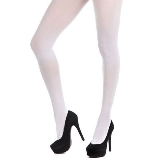 White Tights 60 denier Opaque   Pantyhose Collant S