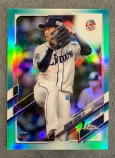 2021 Topps Chrome NPB - Takeru Sasaki RC - Aqua Refractor /199 - Lions Rookie