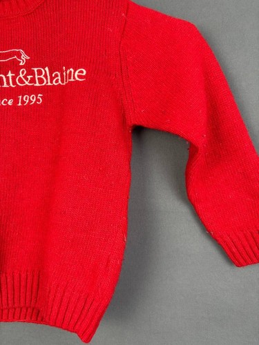 Harmont & Blaine Kids Sweater Size 18 M Red Wool Long Sleeve Button - Picture 5 of 10