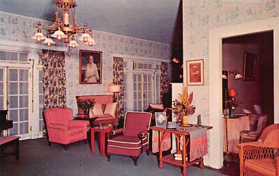 Fort Myers FL Florida Thomas Edison Winter Home Estate Interior Vtg Postcard A57