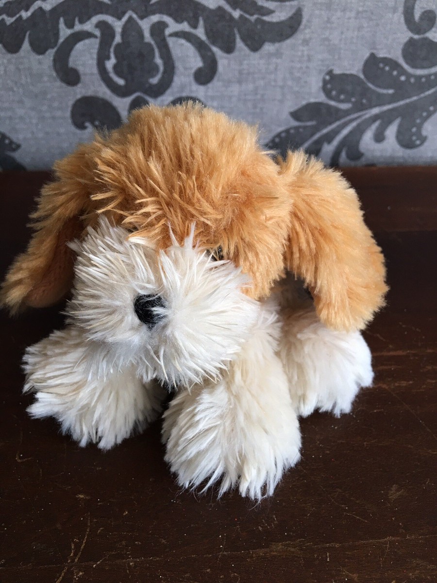 Ganz Soft Paws Brown Puppy Dog Mini Beanie Plush Cream Sound