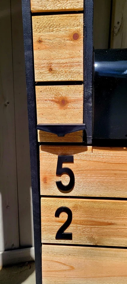 Correo de buzón de cedro, con borde negro (hecho a mano) ENVÍO GRATUITO Foto 2 de 4