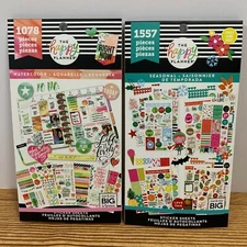 Me And My Big Ideas The Happy Planner Watercolor And Seasonal Sticker Books Lot 